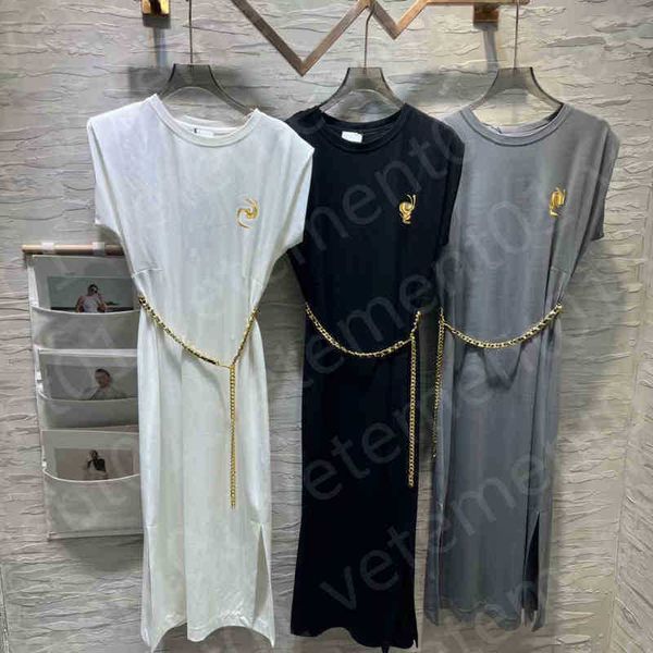 womens designer dress brand letter embroidery logo summer dresses vestidos largos elegantes stylist elegant skirts fashion plus size women c, Black;gray
womens designer dress brand letter embroidery logo summer dresses vestidos largos elegantes stylist elegant skirts fashion plus size women c, Black;gray