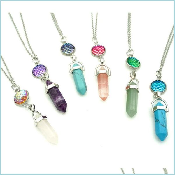 beaded necklaces mermaid scales drusy fish scale necklace druzy crystal hexagonal prism natural stone pendant stainless steel chain dhe16, Silver
beaded necklaces mermaid scales drusy fish scale necklace druzy crystal hexagonal prism natural stone pendant stainless steel chain dhe16, Silver