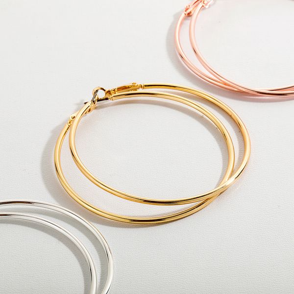 6cm diameter simple fashion jewelry 3 colors 1 set gold plated smooth hoops earrings for girls women nice gift, Golden;silver
6cm diameter simple fashion jewelry 3 colors 1 set gold plated smooth hoops earrings for girls women nice gift, Golden;silver