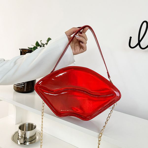 bright face patent leather red lip shape bag female 2022 new personality funny big lips handbag foreign style female bags
bright face patent leather red lip shape bag female 2022 new personality funny big lips handbag foreign style female bags