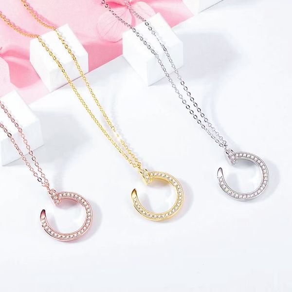 nail necklace luxury fashion designer pendant 18k men's and women's holiday gift 316l stainless steel jewelry factory wholesale, Silver
nail necklace luxury fashion designer pendant 18k men's and women's holiday gift 316l stainless steel jewelry factory wholesale, Silver