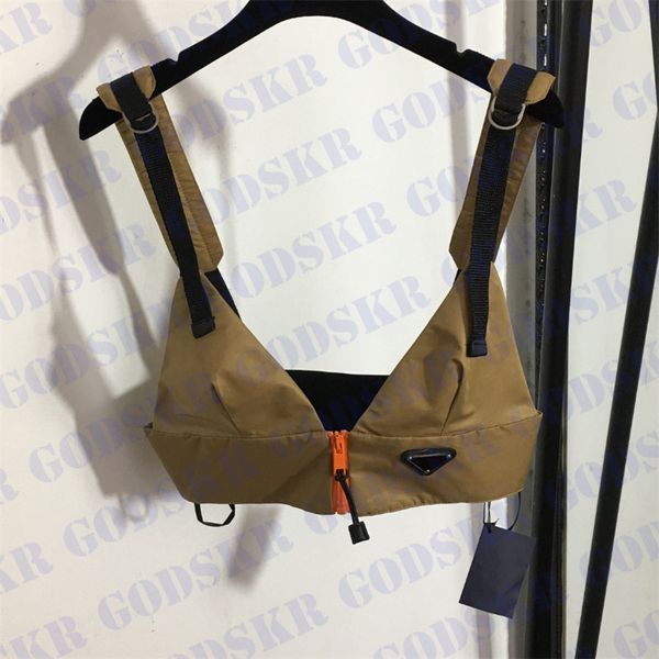 womens designer tanks t shirt with metal triangle badge deep v neck tank khaki sling lingerie, White
womens designer tanks t shirt with metal triangle badge deep v neck tank khaki sling lingerie, White