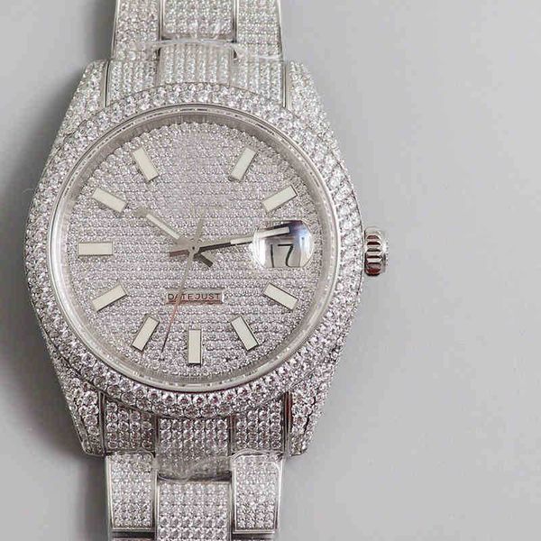 full diamonds mens watch 40.6mm automatic mechanical watches sapphire mirror waterproof fashion business wristwatch montre de luxe, Slivery;brown
full diamonds mens watch 40.6mm automatic mechanical watches sapphire mirror waterproof fashion business wristwatch montre de luxe, Slivery;brown