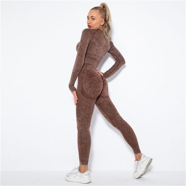 women seamless yoga set fitness sports suits gym clothing long sleeve crop shirts high waist running leggings workout pants 220326, White
women seamless yoga set fitness sports suits gym clothing long sleeve crop shirts high waist running leggings workout pants 220326, White