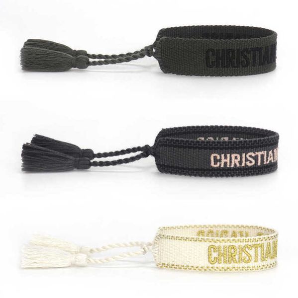 fashion women's luxury bracelets d brand bangle designer jewelry handmade braided embroidered bracelet men's girl woven fabric tas, Black
fashion women's luxury bracelets d brand bangle designer jewelry handmade braided embroidered bracelet men's girl woven fabric tas, Black