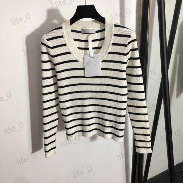 brand womens sweaters striped casual knitted sweater round neck pullover bottoming shirts thin fashion designer women cardigan 2 colors 197, White;black
brand womens sweaters striped casual knitted sweater round neck pullover bottoming shirts thin fashion designer women cardigan 2 colors 197, White;black
