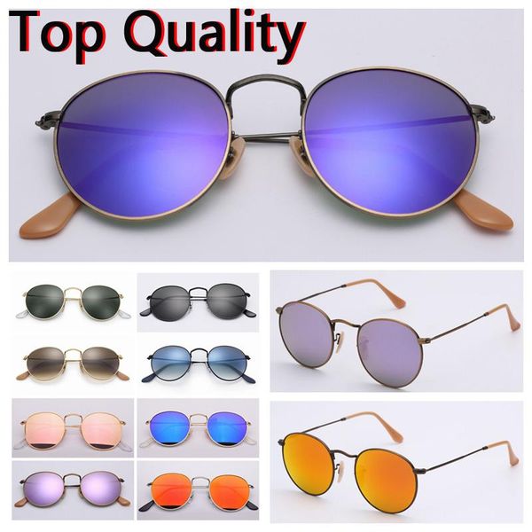 brand sunglasses retro classical metal sunglasses round flash sunglass model glass 50mm lenses original packages mirror design gafas for men, White;black
brand sunglasses retro classical metal sunglasses round flash sunglass model glass 50mm lenses original packages mirror design gafas for men, White;black
