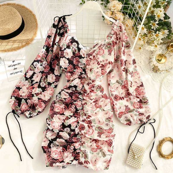 ins fashionable and fashionable lantern sleeve color contrast pleated slim bag buttocks floral dress fd77423650, Black;gray
ins fashionable and fashionable lantern sleeve color contrast pleated slim bag buttocks floral dress fd77423650, Black;gray