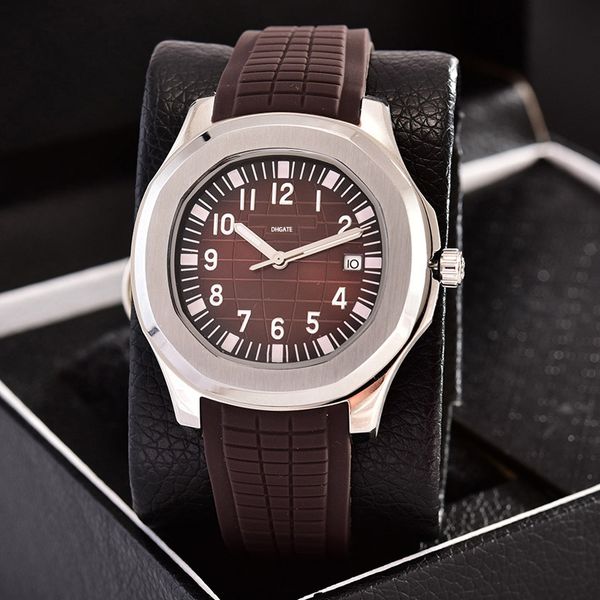 watch for mens movement watches luxury watchs 41mm rubber bracelet stainless steel watch gram sapphire glass waterproof montres mouvement or, Slivery;brown
watch for mens movement watches luxury watchs 41mm rubber bracelet stainless steel watch gram sapphire glass waterproof montres mouvement or, Slivery;brown
