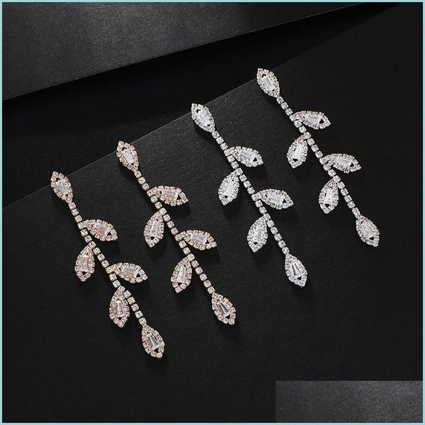 dangle chandelier leaf design bridal dangle earrings sparkling rhinestone crystal long earring for women wedding jewelry gift drop dhbko, Silver
dangle chandelier leaf design bridal dangle earrings sparkling rhinestone crystal long earring for women wedding jewelry gift drop dhbko, Silver