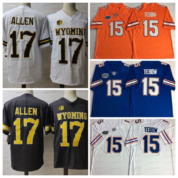 college 15 tim tebow football jersey florida gators 17 josh allen wyoming mens white blue brown stitched college football jerseys, Black
college 15 tim tebow football jersey florida gators 17 josh allen wyoming mens white blue brown stitched college football jerseys, Black