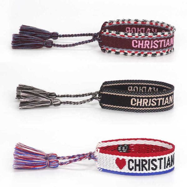 women's luxury fashion bracelets d brand designer bangle jewelry embroidered word bracelet letter rope woven tassel simple trinket men, Golden;silver
women's luxury fashion bracelets d brand designer bangle jewelry embroidered word bracelet letter rope woven tassel simple trinket men, Golden;silver