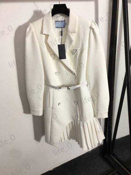 designer fake two-piece womens dress lapel double-breasted lace-up blazer stitching same color pleated skirt fashion brand women clothing 2, Black;gray
designer fake two-piece womens dress lapel double-breasted lace-up blazer stitching same color pleated skirt fashion brand women clothing 2, Black;gray