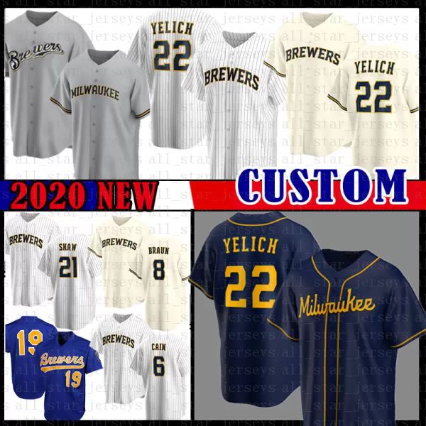 college wear milwaukee custom 22 christian yelich baseball jersey 19 robin yount 6 lorenzo cain 4 paul molitor 53 brandon woodruff 18 keston, Black
college wear milwaukee custom 22 christian yelich baseball jersey 19 robin yount 6 lorenzo cain 4 paul molitor 53 brandon woodruff 18 keston, Black