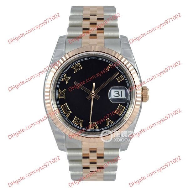 high-quality watch 2813 automatic men's watch 116231 36mm black rome dial 18k rose gold stainless steel diamonds wristwatch sapphire gl, Slivery;brown
high-quality watch 2813 automatic men's watch 116231 36mm black rome dial 18k rose gold stainless steel diamonds wristwatch sapphire gl, Slivery;brown