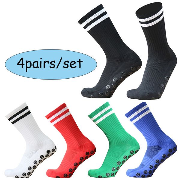 Image of Sports Socks FS Striped Football Socks Men Nonslip Silicone Breathable Professional Grip Soccer Socks 221102