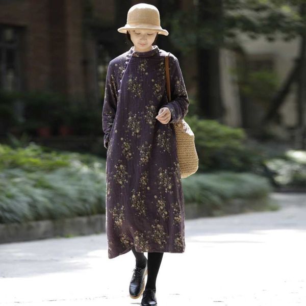 winter stand collar chinese print improved oblique placket disc buckle cheongsam dress slim plush gown, Black;gray
winter stand collar chinese print improved oblique placket disc buckle cheongsam dress slim plush gown, Black;gray