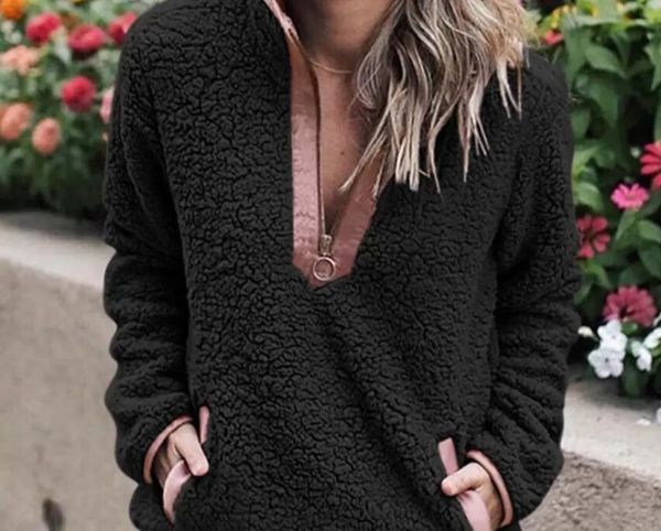 2023 female hoodies warm turtleneck thick sherpa new women fleece sweatshirt winter casual faux fur zipper collar, Black
2023 female hoodies warm turtleneck thick sherpa new women fleece sweatshirt winter casual faux fur zipper collar, Black