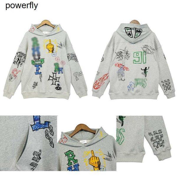 men's hoodies designer sweatshirts rhude long sleeve pullover hand printed cartoon casual loose fashion streetwear hooded sweater, Black
men's hoodies designer sweatshirts rhude long sleeve pullover hand printed cartoon casual loose fashion streetwear hooded sweater, Black