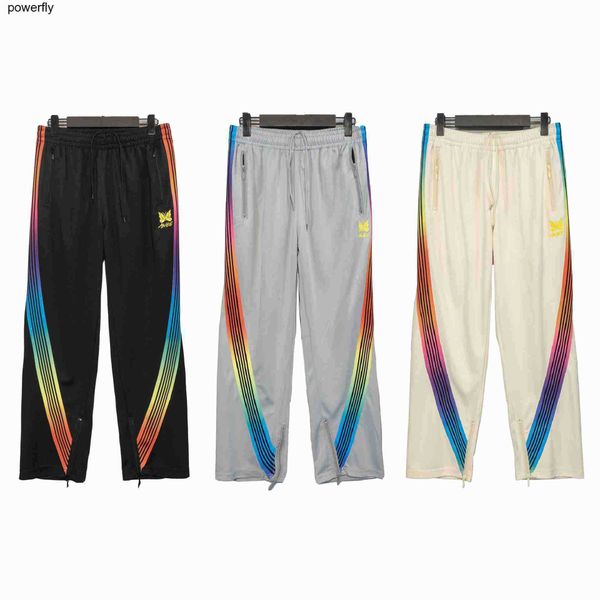 men's pants designer fashion brand needles color men's women's leisure sports wide fashion leg pants, Black
men's pants designer fashion brand needles color men's women's leisure sports wide fashion leg pants, Black