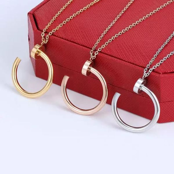 2022 stylish love nail necklace no diamond titanium steel necklace will never fade girlfriend couple's christmas gift, Silver
2022 stylish love nail necklace no diamond titanium steel necklace will never fade girlfriend couple's christmas gift, Silver