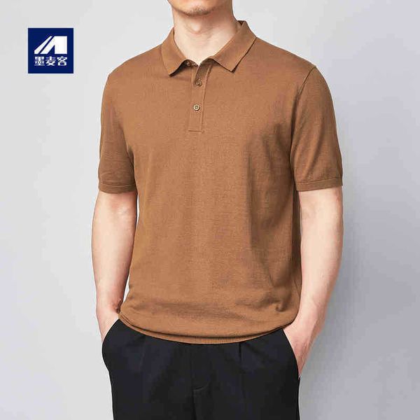 mo mack knitted polo shirt solid combed cotton basic t-shirt lapel men's short sve 7628, White;black
mo mack knitted polo shirt solid combed cotton basic t-shirt lapel men's short sve 7628, White;black