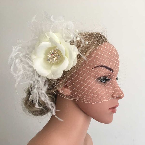 wedding white feather & ivory floral fascinator with veil for bride bridesmaid veil hair accessories, Slivery;golden
wedding white feather & ivory floral fascinator with veil for bride bridesmaid veil hair accessories, Slivery;golden