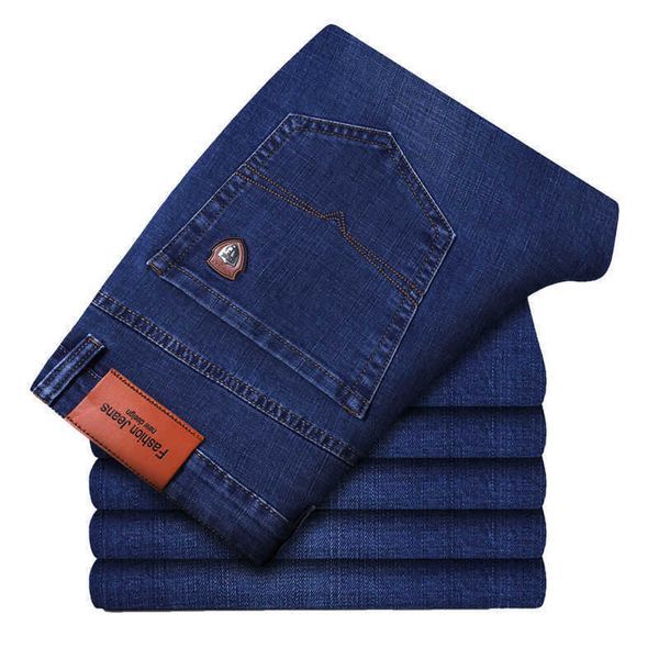 elastic jeans men's straight tube loose casual long pants father's young and middle-aged spring and autumn style, Blue
elastic jeans men's straight tube loose casual long pants father's young and middle-aged spring and autumn style, Blue