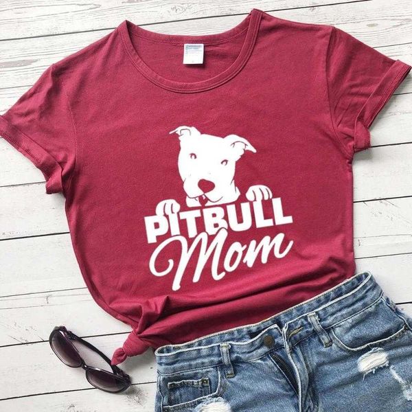 pitbull mom t-shirt tee for letters printed women o-neck casual funny life shirt, White
pitbull mom t-shirt tee for letters printed women o-neck casual funny life shirt, White