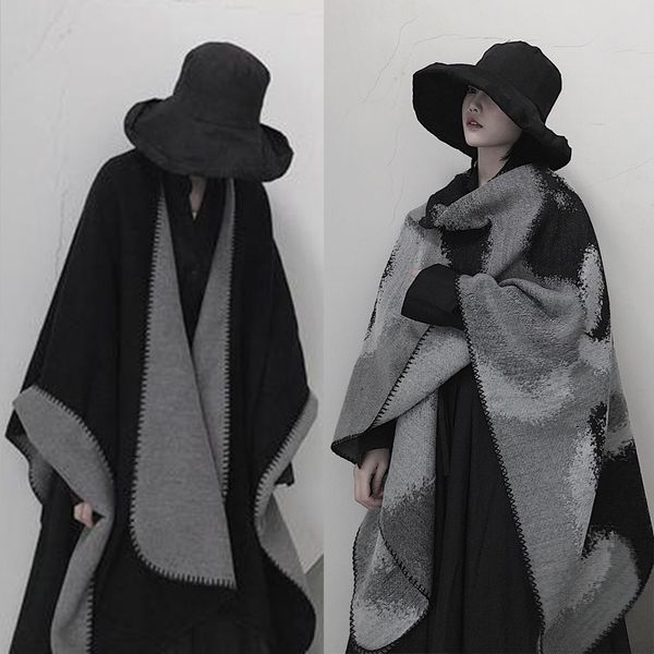 scarf cashmere tie dye black and white double sided shawl decorative scarves simple cloak warm upset shawl, Blue;gray
scarf cashmere tie dye black and white double sided shawl decorative scarves simple cloak warm upset shawl, Blue;gray