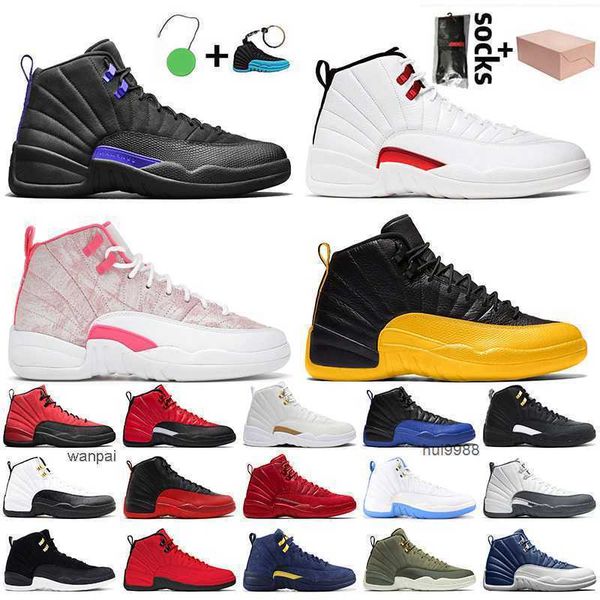 with box 12s mens basketball shoes jumpman 12 dark concord twist university gold arctic punch pink taxi womens sports trainers, Black
with box 12s mens basketball shoes jumpman 12 dark concord twist university gold arctic punch pink taxi womens sports trainers, Black