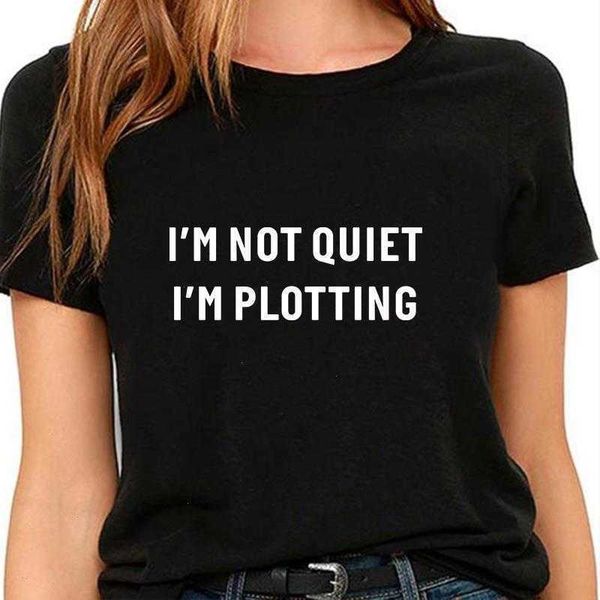 im not quiet plotting fashion t shirt t-shirt women clothes letter printed lady, White
im not quiet plotting fashion t shirt t-shirt women clothes letter printed lady, White