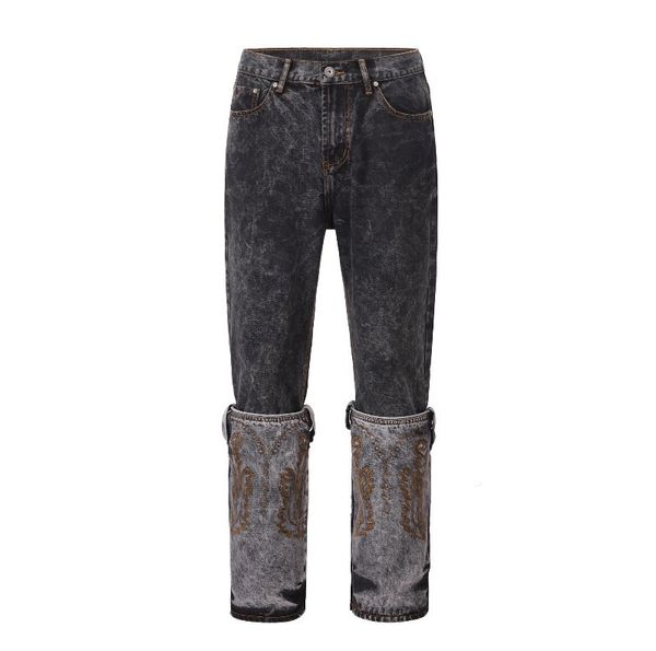 high street jeans men's pants patchwork vintage mens jean straight moto biker denim pants, Black;brown
high street jeans men's pants patchwork vintage mens jean straight moto biker denim pants, Black;brown