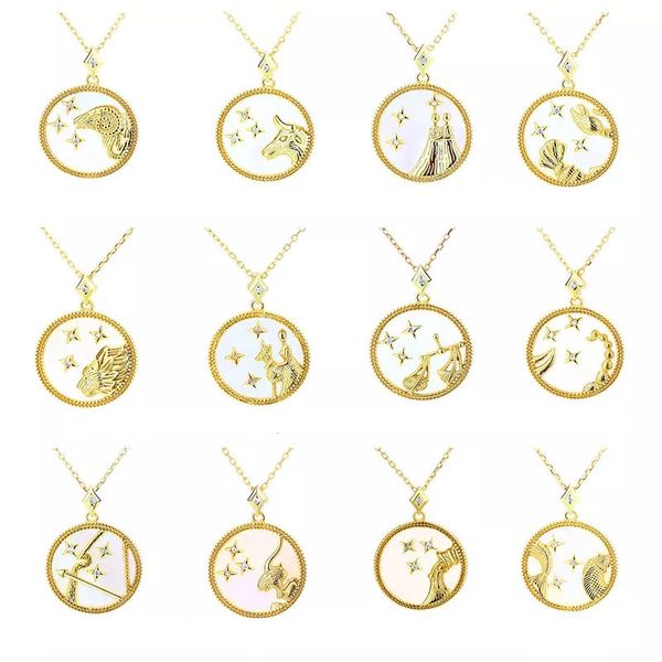 elegant 12 zodiac sign necklace pendant astrology necklaces 100% 925 sterling silver zircon women jewelry
elegant 12 zodiac sign necklace pendant astrology necklaces 100% 925 sterling silver zircon women jewelry