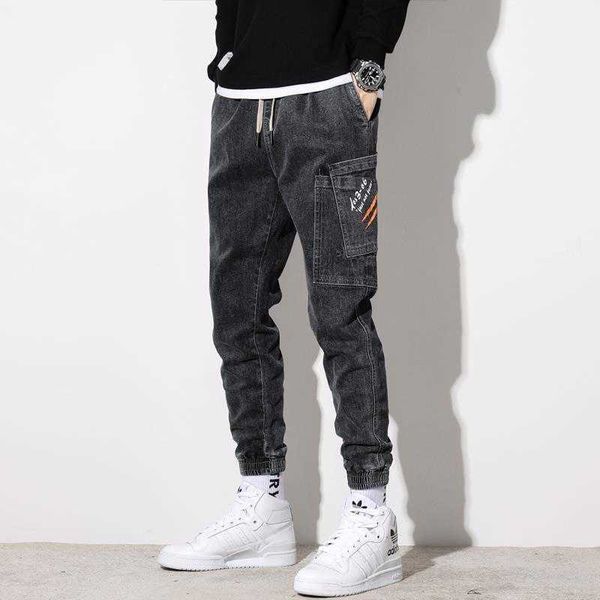 loose fall 2022 new harlan workwear casual spring and autumn pants with bunched feet, Blue
loose fall 2022 new harlan workwear casual spring and autumn pants with bunched feet, Blue