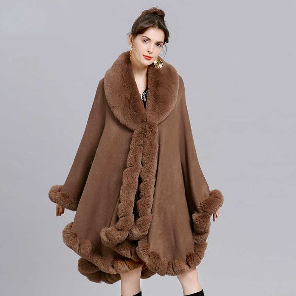 women's fur faux elegant v lapel rex rabbit coat cape winter women big long shawl full trim knit cloak overcoat parka 2022 new t221102, Black
women's fur faux elegant v lapel rex rabbit coat cape winter women big long shawl full trim knit cloak overcoat parka 2022 new t221102, Black