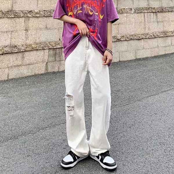 men's jeans new fashion ripped hole white baggy men hip hop jeans pants straight loose y2k clothes women casual denim trousers ropa hom, Blue
men's jeans new fashion ripped hole white baggy men hip hop jeans pants straight loose y2k clothes women casual denim trousers ropa hom, Blue