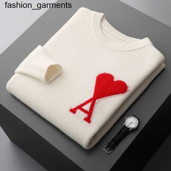 women's sweaters autumn winter pure sweater men's round neck embroidery amis love sweater thickened loose pullover designer sweate, White;black
women's sweaters autumn winter pure sweater men's round neck embroidery amis love sweater thickened loose pullover designer sweate, White;black