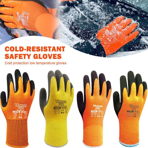 Image of Wonder Grip Thicken Garden Working Gloves Coldproof Work Gloves Double Layer Latex Coated Protection Gardening Gloves