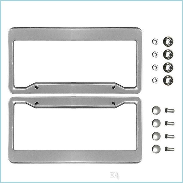 license plate frames 2pcs sier chrome stainless steel frames metal license plate frame tag er with screw caps car styling drop deliv dhceq
license plate frames 2pcs sier chrome stainless steel frames metal license plate frame tag er with screw caps car styling drop deliv dhceq