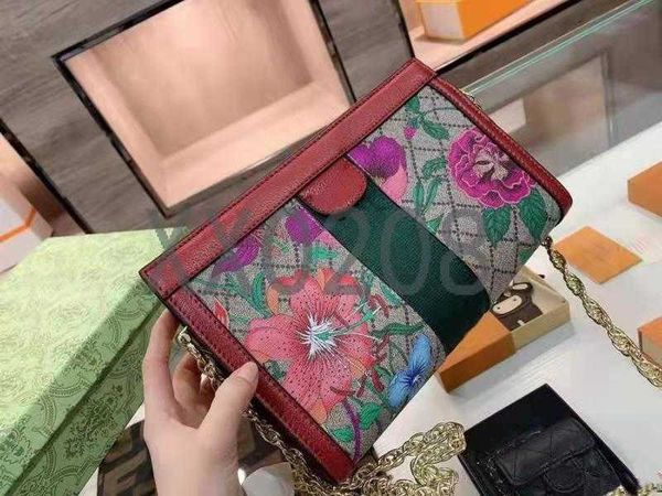 fashion designer designed the diagonal bag chain strap flower design bags