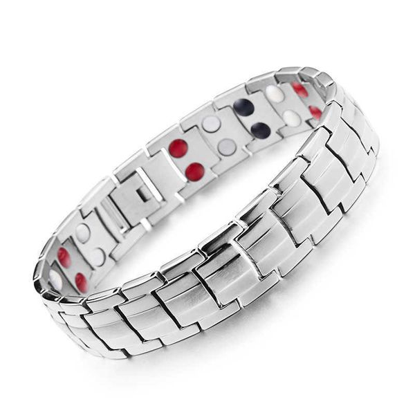 fashion stainless steel double row magnet men's bracelet new style bracelet stainless steel bracelet link1, Golden;silver
fashion stainless steel double row magnet men's bracelet new style bracelet stainless steel bracelet link1, Golden;silver
