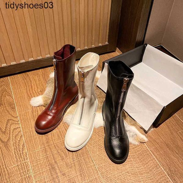 designer guidi front and back zipper leather short boots worn fold inverted boots female martin middle boots sweatshirt, Black
designer guidi front and back zipper leather short boots worn fold inverted boots female martin middle boots sweatshirt, Black