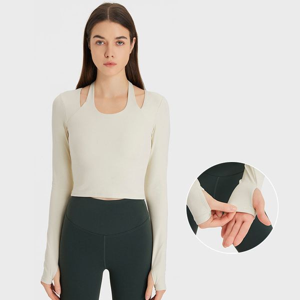 women's yoga long sleeved fitness outfit fashion neck hanging new net red same style slim show sports t-shirt with cushion velafeel, White;red
women's yoga long sleeved fitness outfit fashion neck hanging new net red same style slim show sports t-shirt with cushion velafeel, White;red