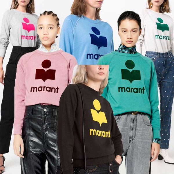 isabel marant women designer sweatshirt classic flocking print round neck raglan sleeve cotton pullover sweater warm hoodie, Black
isabel marant women designer sweatshirt classic flocking print round neck raglan sleeve cotton pullover sweater warm hoodie, Black