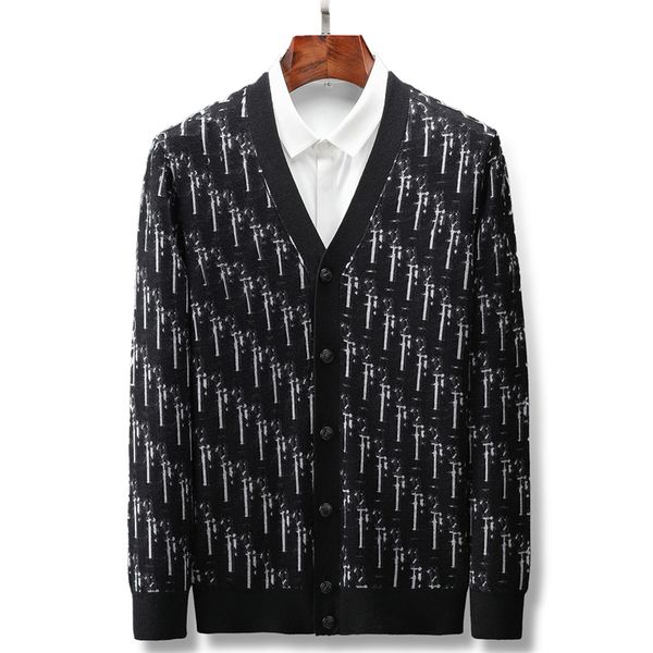 men s sweaters british style autumn knitted cardigan sweater trend brand fashion classic letter printing coat men jumper leisure zipper knit, White;black
men s sweaters british style autumn knitted cardigan sweater trend brand fashion classic letter printing coat men jumper leisure zipper knit, White;black