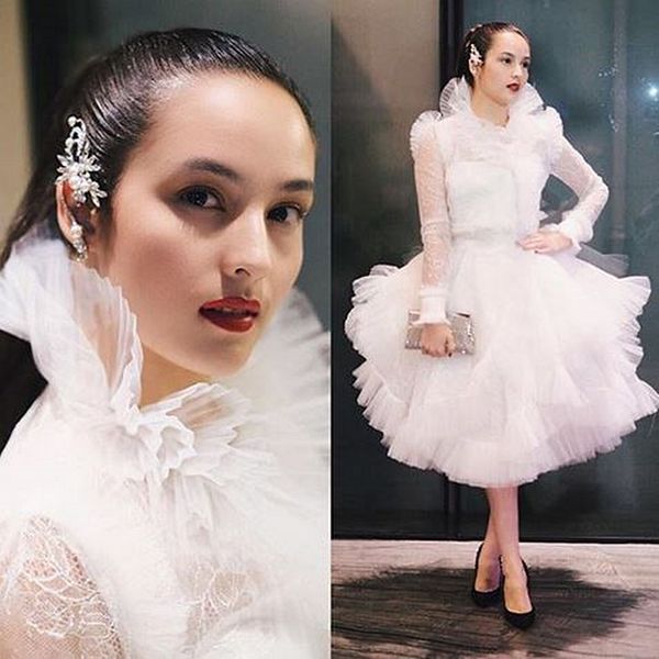 ashi studio high neck puffy prom dresses pleats with long sleeve chelsea islan tea length lace formal show victorian evening occasion gowns, Black
ashi studio high neck puffy prom dresses pleats with long sleeve chelsea islan tea length lace formal show victorian evening occasion gowns, Black