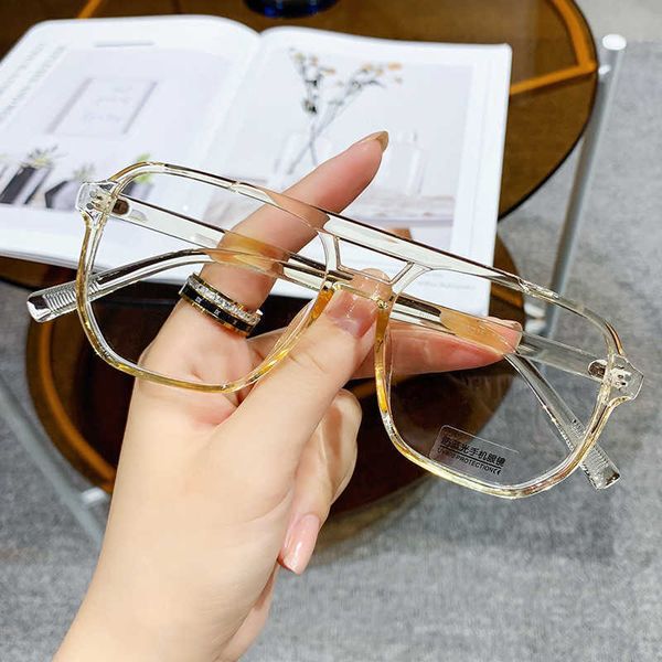 new tr anti blue light glasses double beam square female ins big face thin net red korean myopia frame male link1, White;black
new tr anti blue light glasses double beam square female ins big face thin net red korean myopia frame male link1, White;black