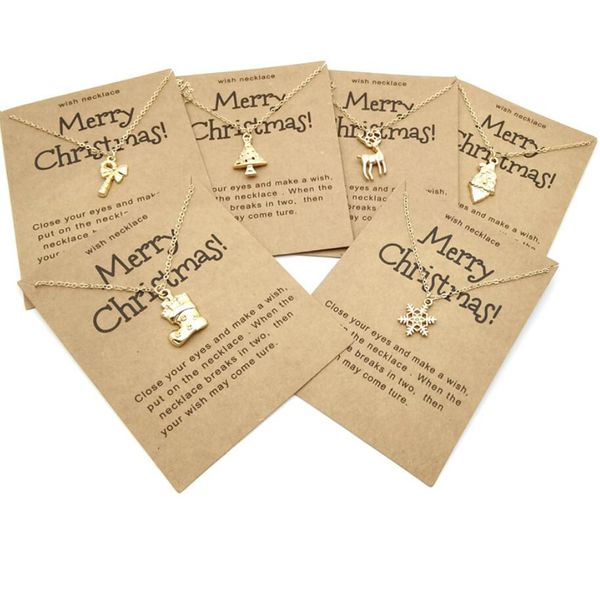 fashion new year christmas necklace for women pendant choker snowflake deer xmas tree chain wish card party jewelry gifts, Silver
fashion new year christmas necklace for women pendant choker snowflake deer xmas tree chain wish card party jewelry gifts, Silver