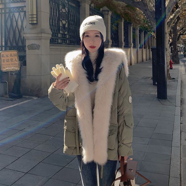 women's winter duck down jacket bat sleeve women oversized coat fluffy faux fur warm parkas big waterproof outerwear, Black
women's winter duck down jacket bat sleeve women oversized coat fluffy faux fur warm parkas big waterproof outerwear, Black